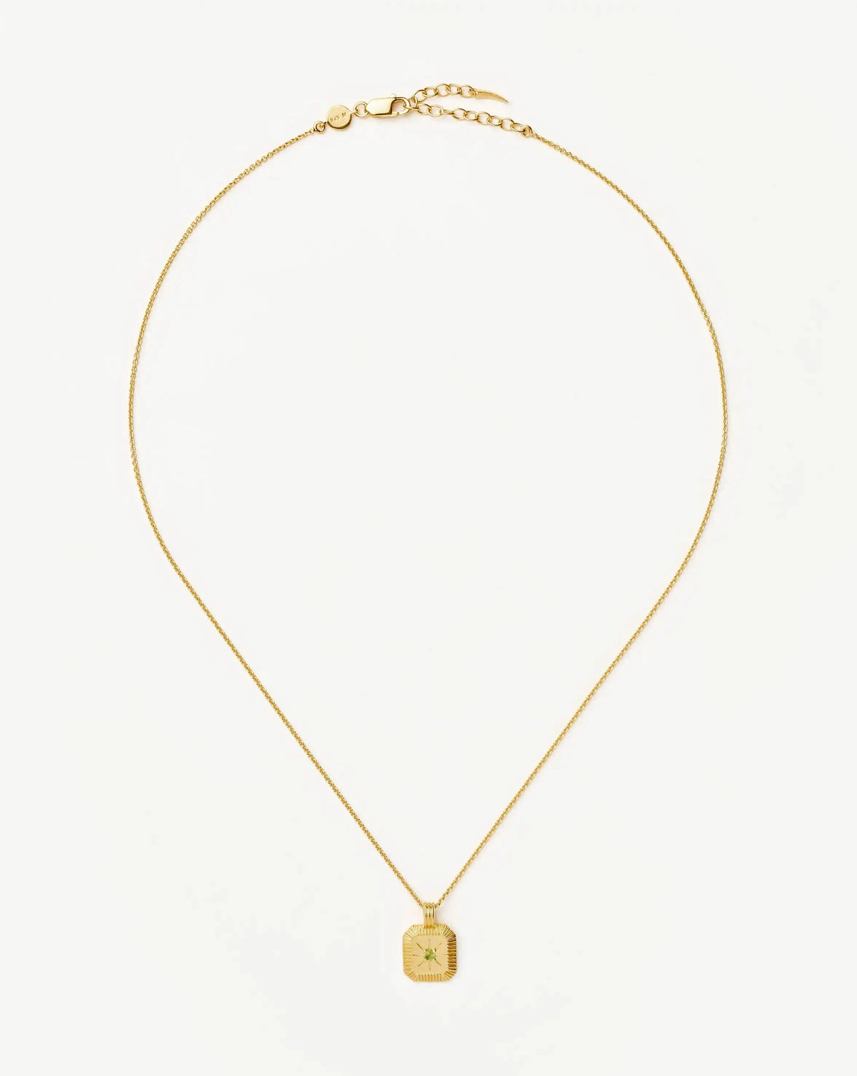 August Birthstone Pendant Necklace | 18k Gold Vermeil/Peridot