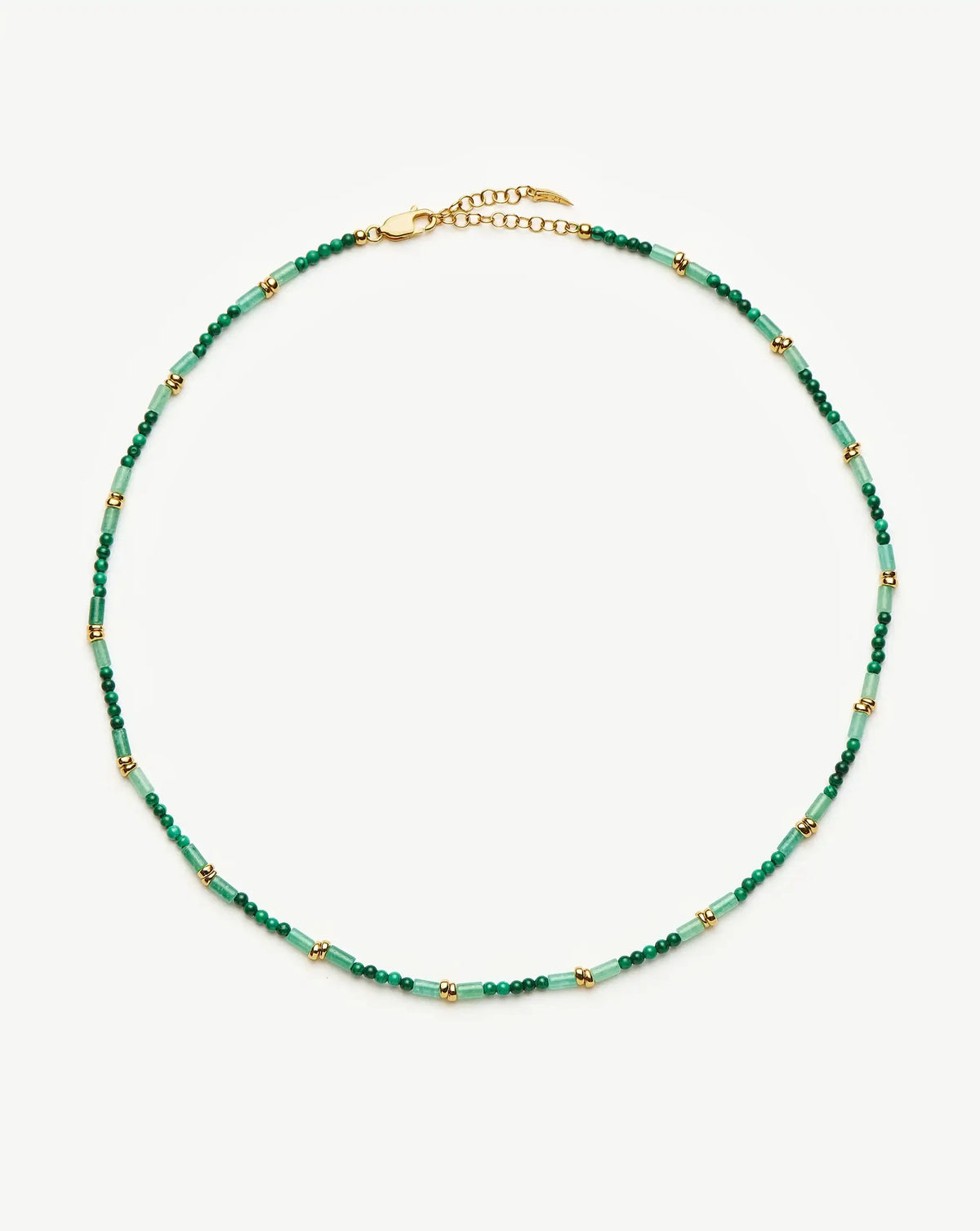 Beaded Gemstone Choker | 18k Gold Plated/Mojito Green