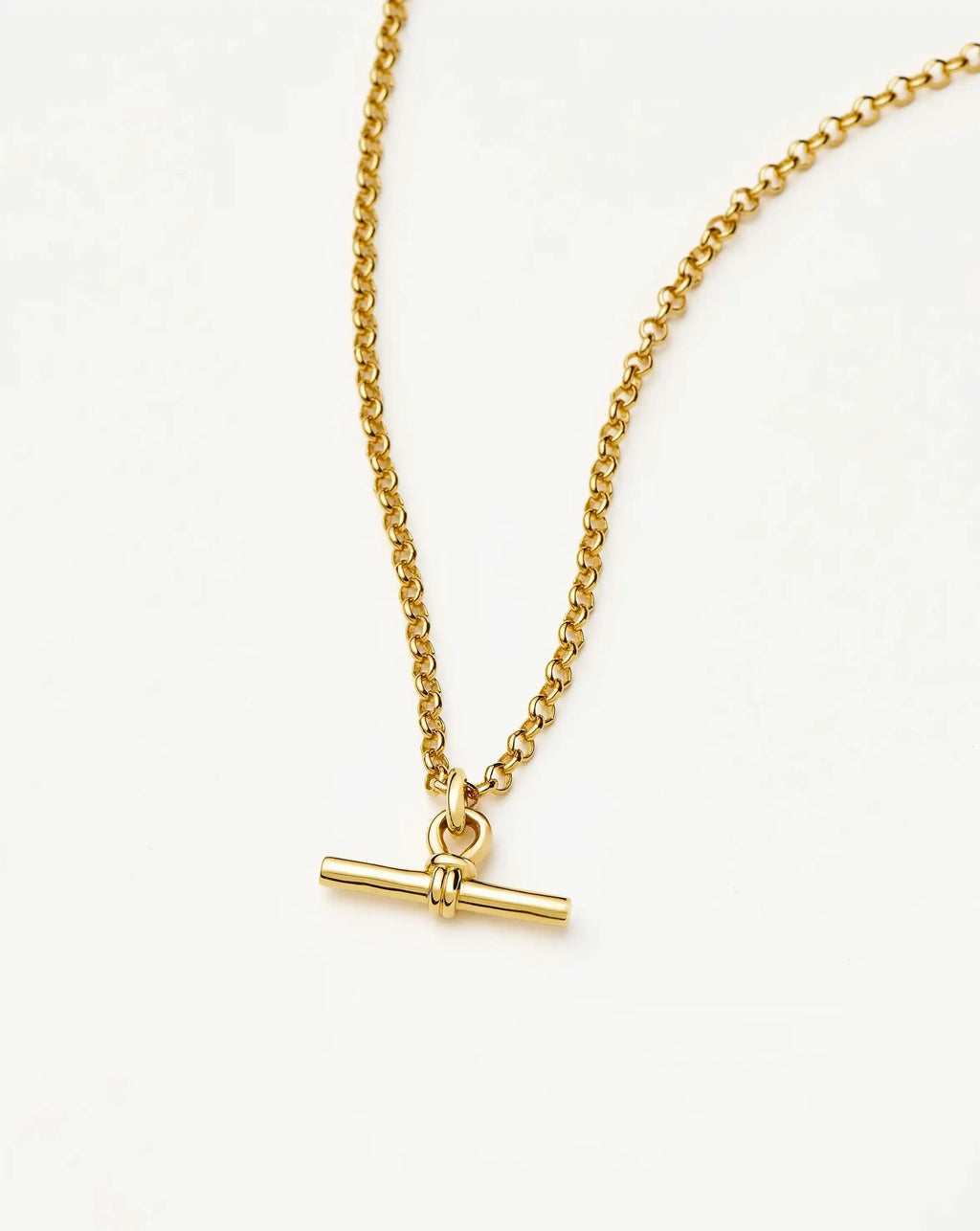 Chunky T-Bar Chain Necklace | 18k Gold Plated