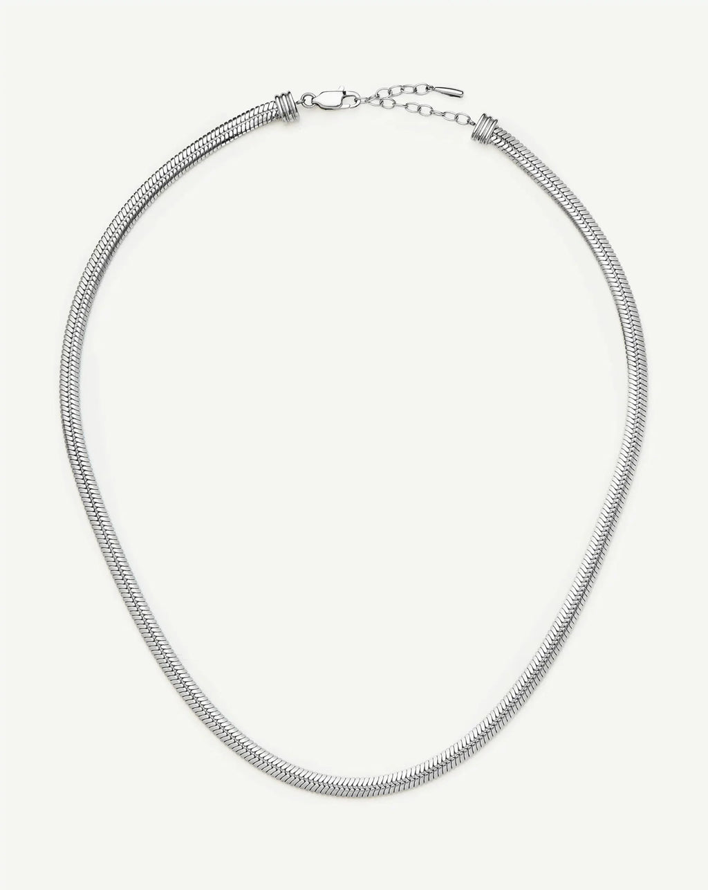 Classic Snake Chain Necklace | Silver Plated