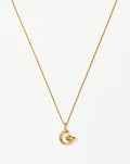 Curly Molten Mini Initial Necklace - G  | 18k Gold Vermeil