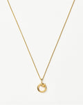 Curly Molten Mini Initial Necklace - O | 18k Gold Vermeil