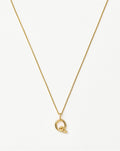 Curly Molten Mini Initial Necklace - Q | 18k Gold Vermeil