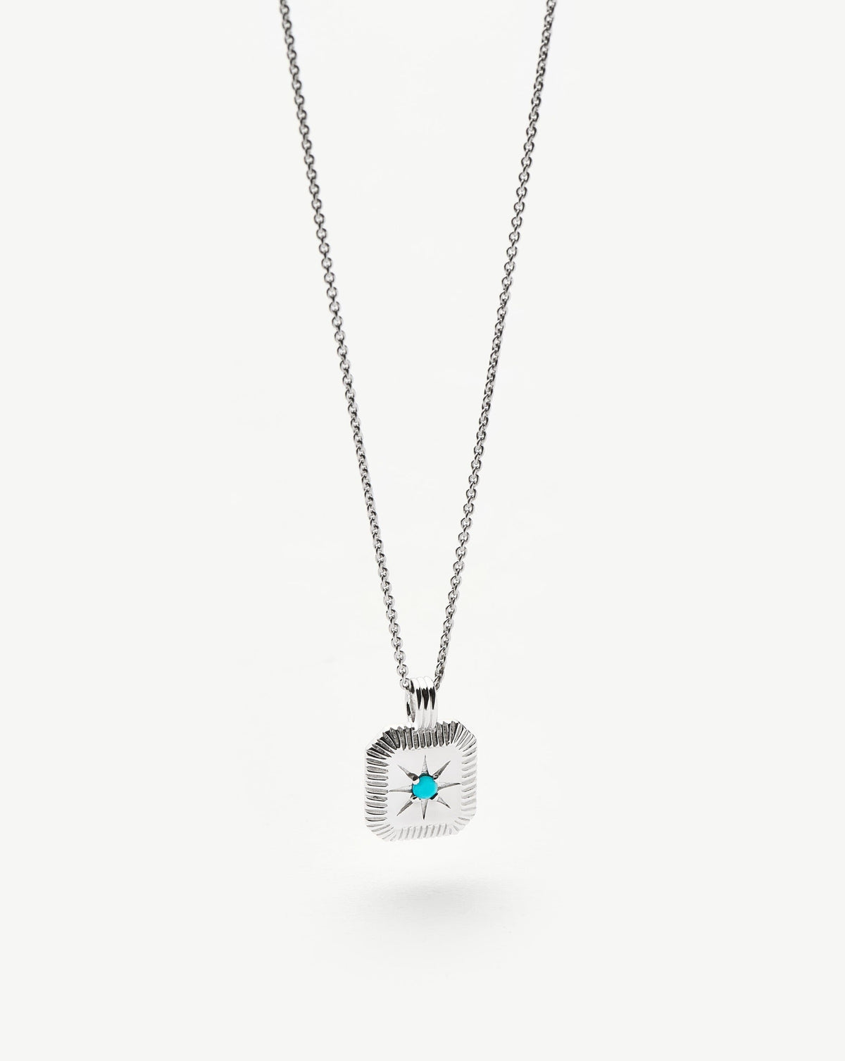 December Birthstone Pendant Necklace | Dyed Turquoise Magnesite/December