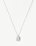 December Birthstone Pendant Necklace | Dyed Turquoise Magnesite/December