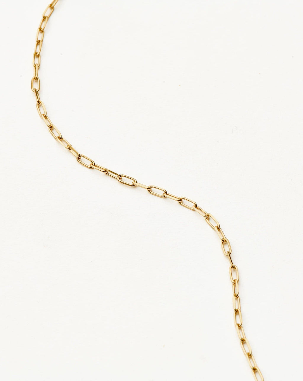 Solid Gold Classic Paperclip Chain Necklace | 14k Solid Gold