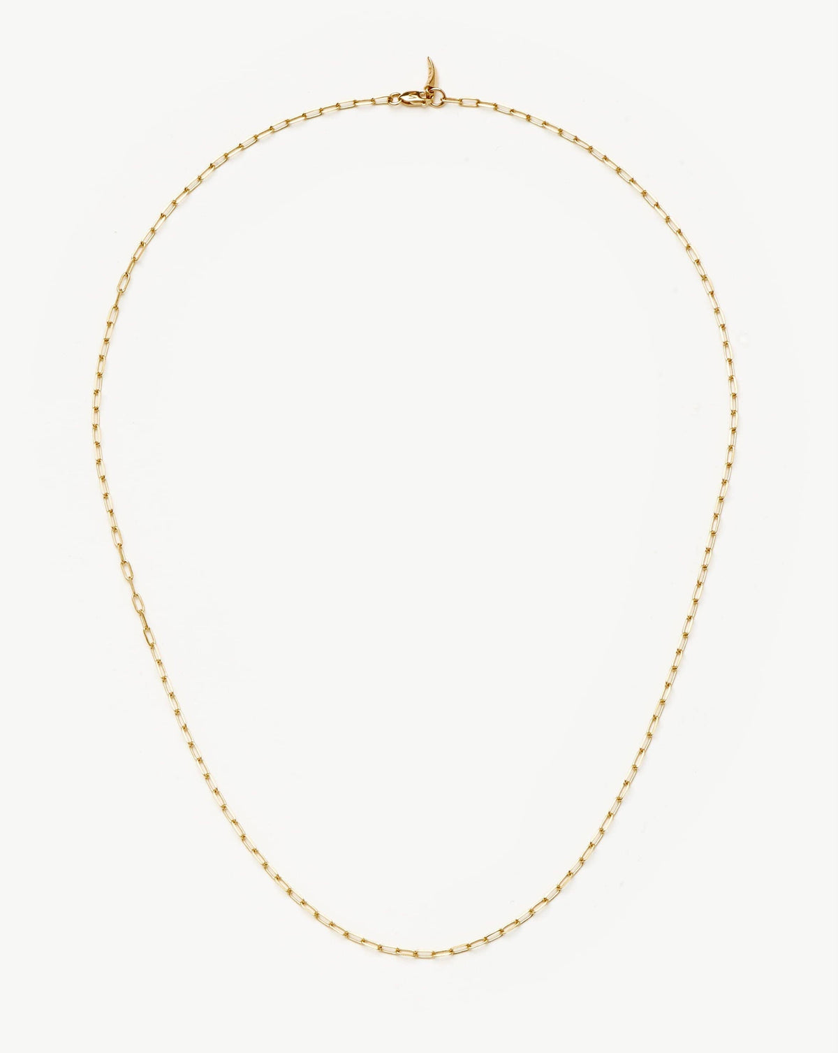 Solid Gold Classic Paperclip Chain Necklace | 14k Solid Gold