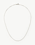 Solid Gold Classic Paperclip Chain Necklace | 14k Solid White Gold