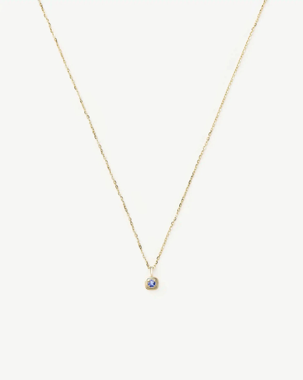Solid Gold December Birthstone Pendant Necklace | 14k Solid Gold/Tanzanite
