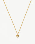 Solid Gold Diamond Heart Mini Pendant Necklace | 14k solid Gold/Diamond