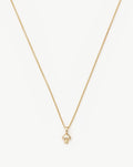 Solid Gold Diamond Mushroom Mini Pendant Necklace | 14k Solid Gold/Diamond