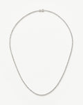 Solid Gold Diamond Tennis Necklace | 14k Solid White Gold Diamond