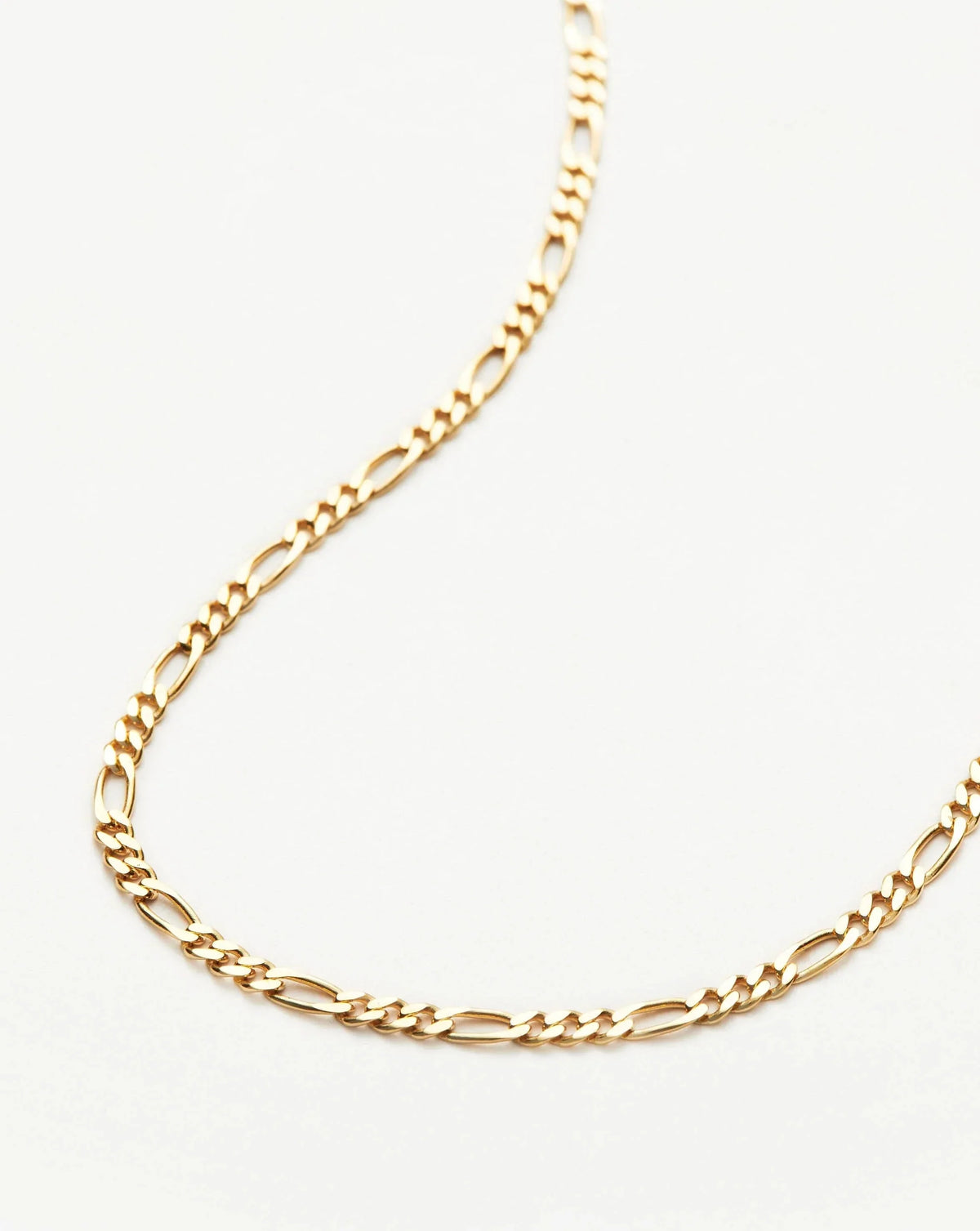 Solid Gold Figaro Chain Necklace