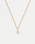 Solid Gold Initial Mini Pendant Necklace - S | 14k Solid Gold