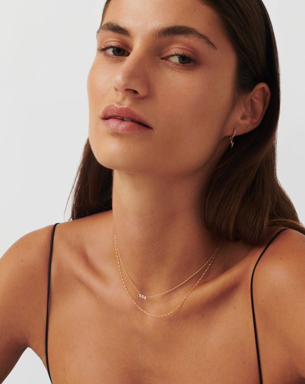 Solid Gold Twisted Short Chain Necklace