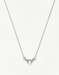 Harris Reed In Good Hands Mini Pendant Slider Necklace | Silver Plated/Cubic Zirconia & Black Onyx