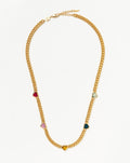 Jelly Heart Gemstone Charm Necklace | 18k Gold Plated/Multi Quartz