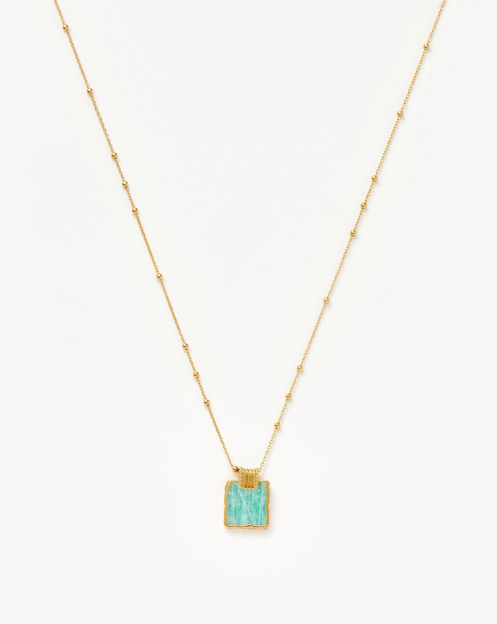 Lena Charm Necklace | 18k Gold Plated/Amazonite