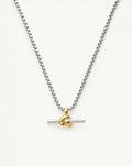 Lucy Williams Chunky Knot T-Bar Necklace | Mixed Metal