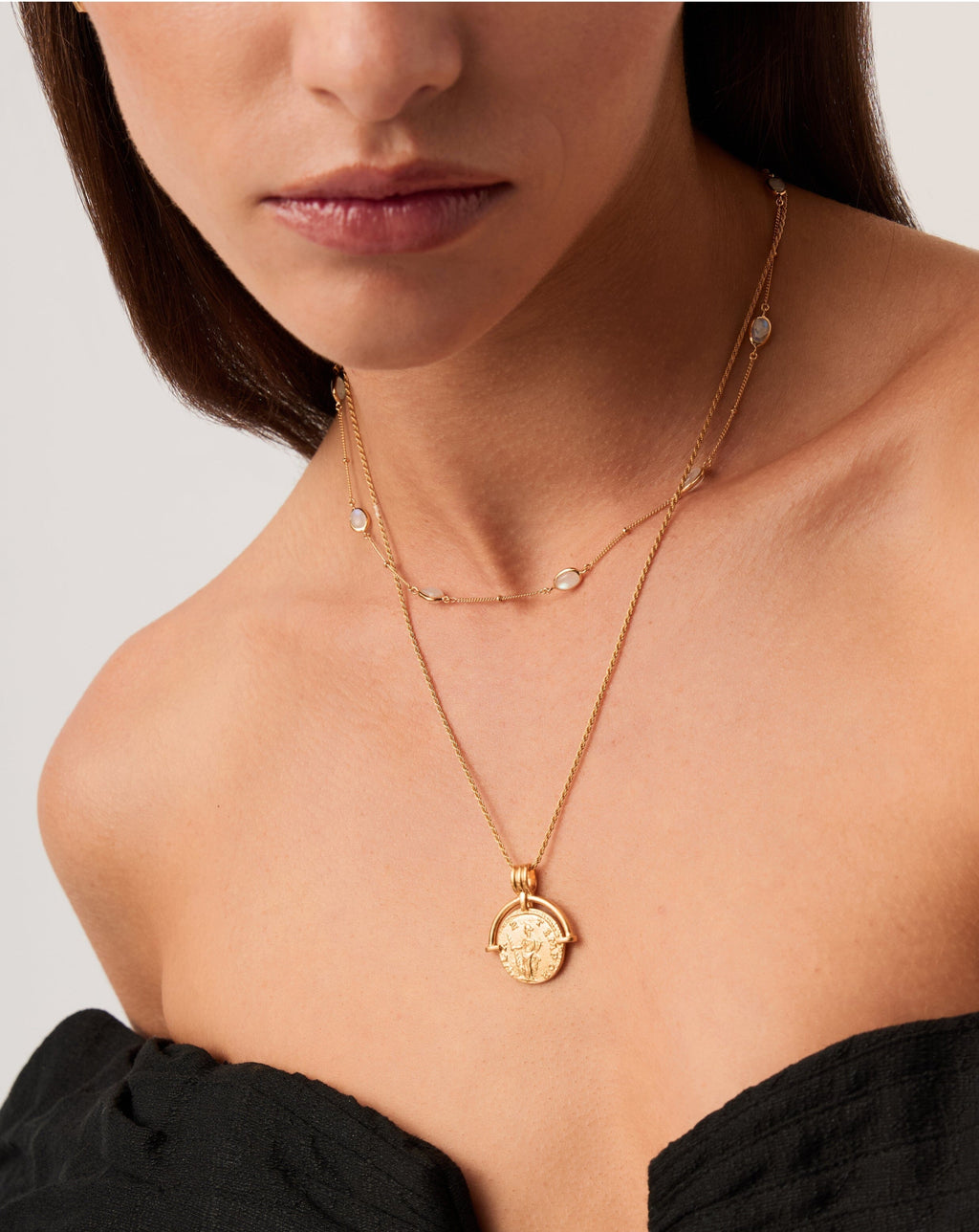Magma Gemstone Charm Choker | 18k Recycled Gold Vermeil on Recycled Sterling Silver