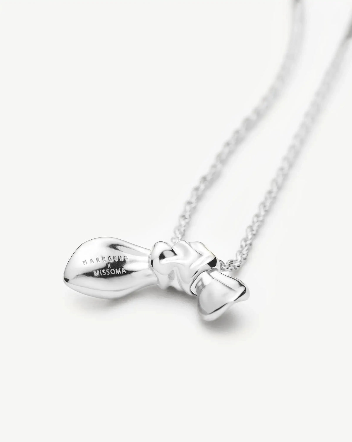 MARKGONG Bow Pendant Necklace | Silver Plated