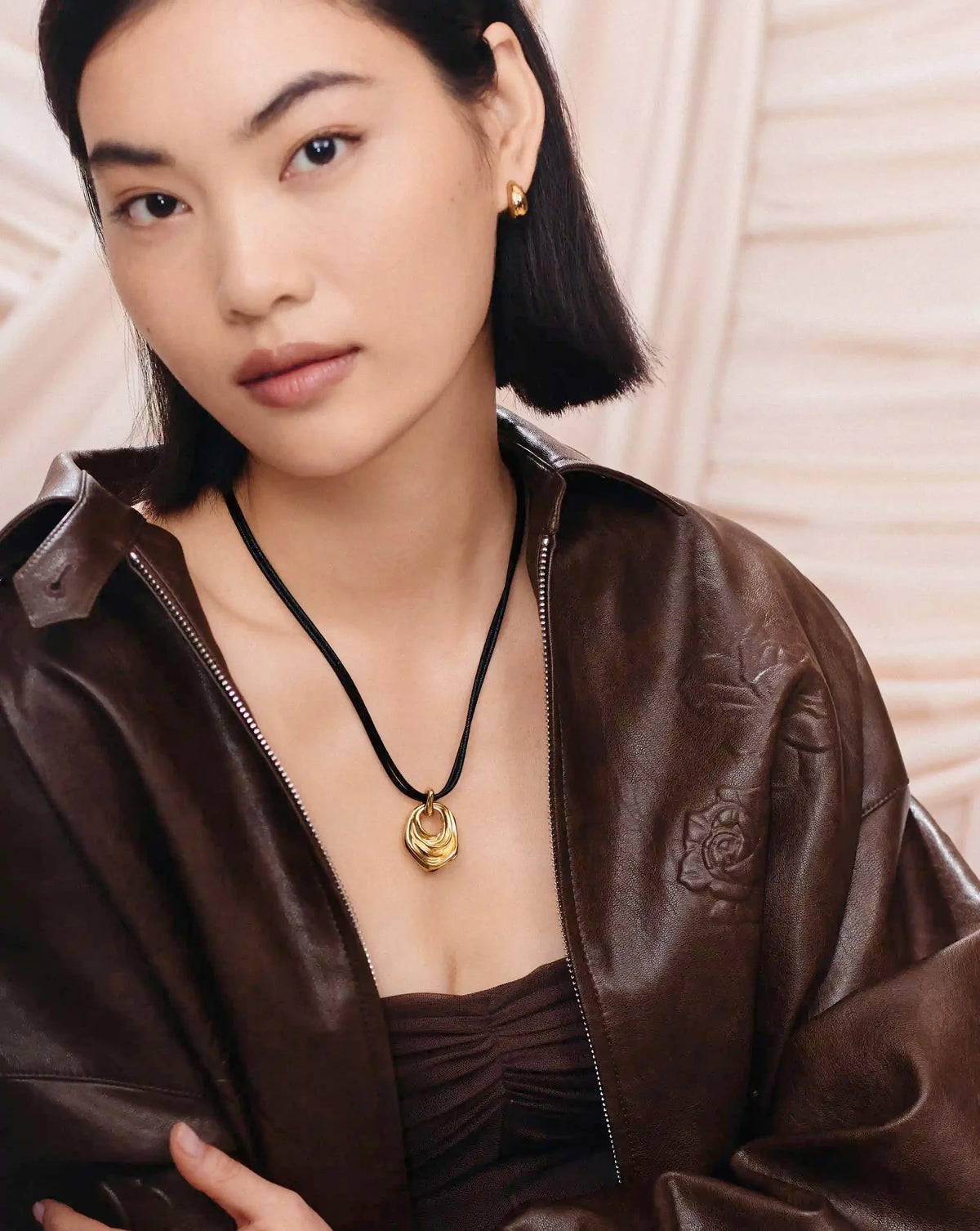 MARKGONG Draped Statement Cord Necklace | 18k Gold Plated