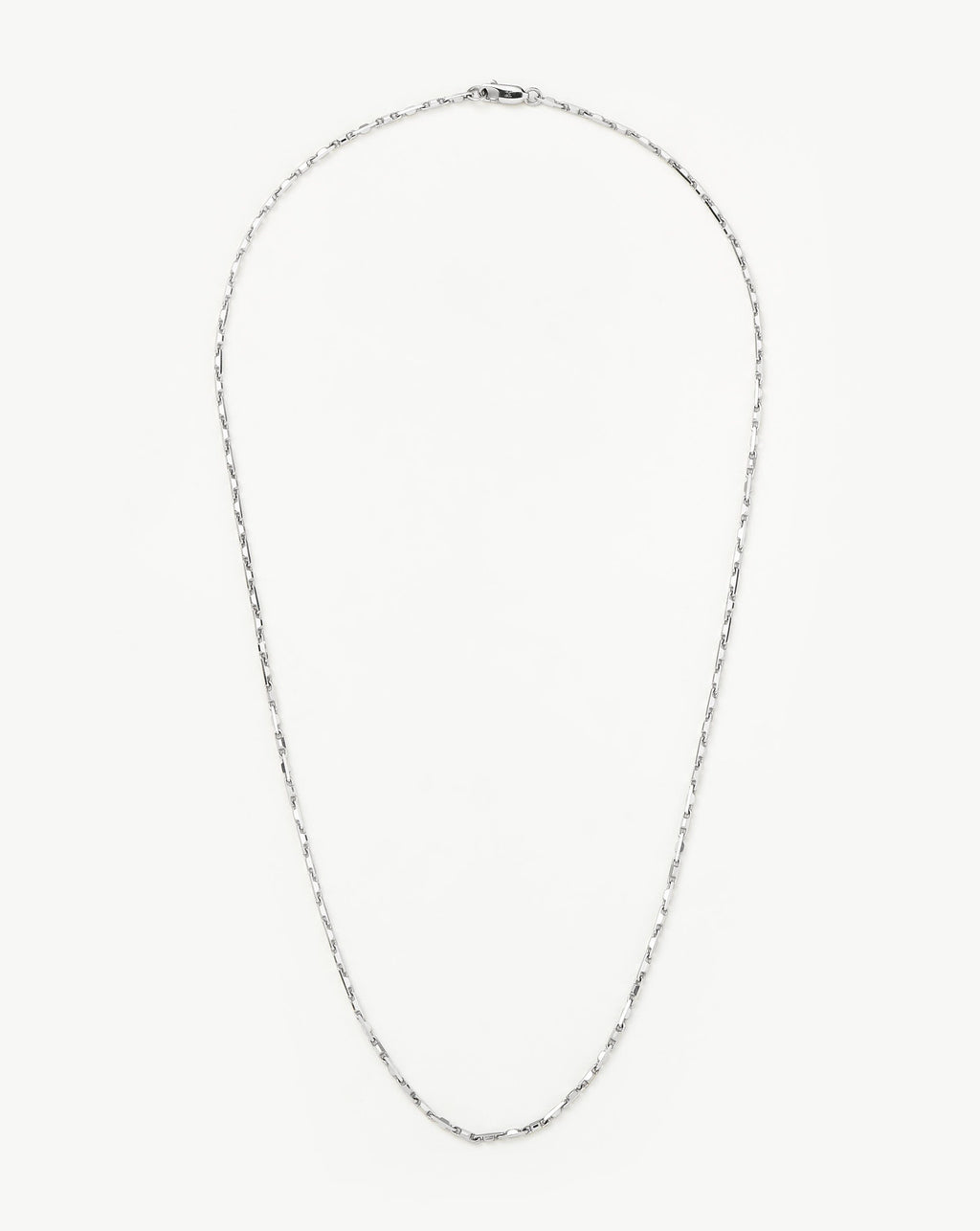 Mens Interlocking Link Chain Necklace | Sterling Silver