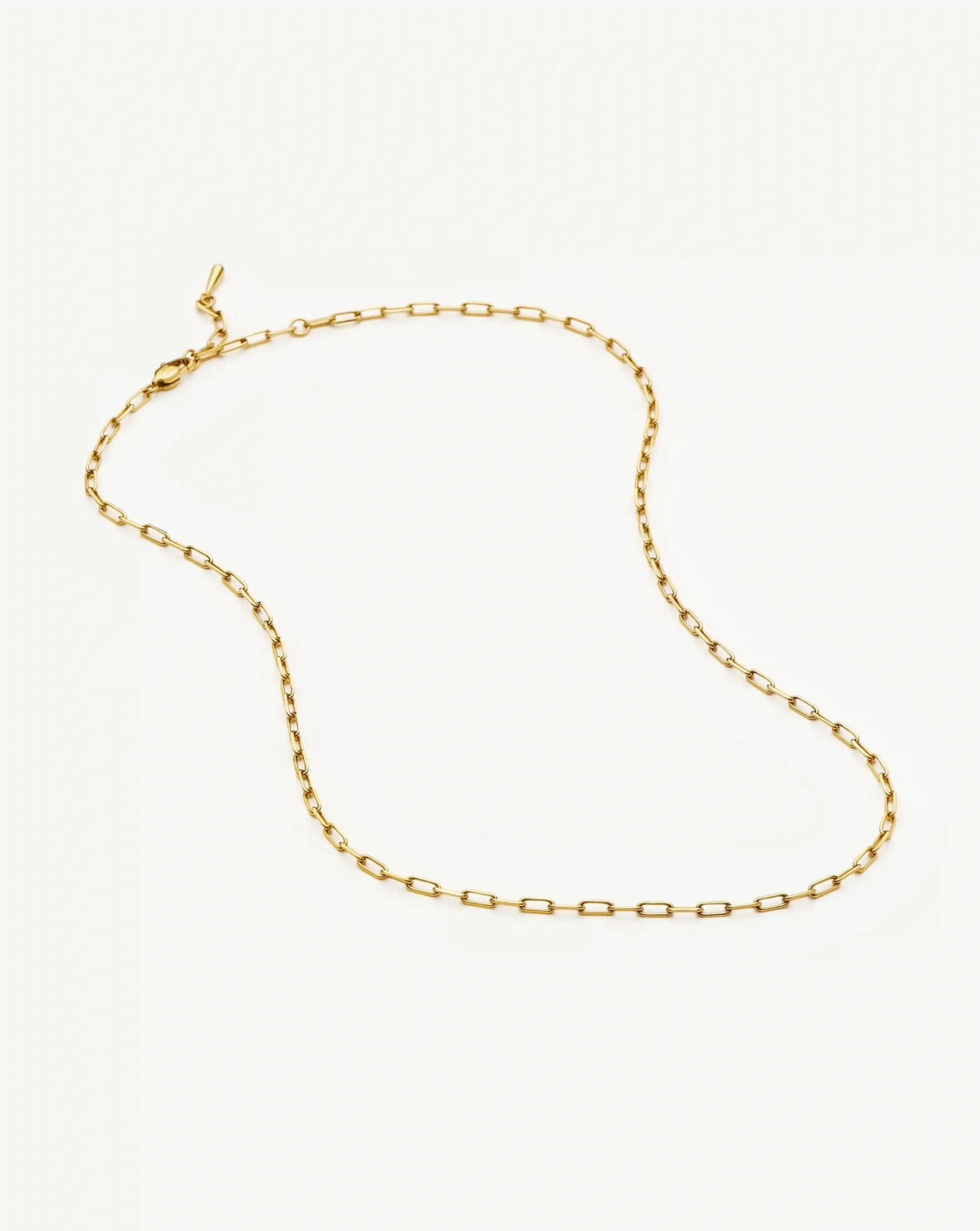 Mini Paperclip Chain Necklace | 18k Gold Plated