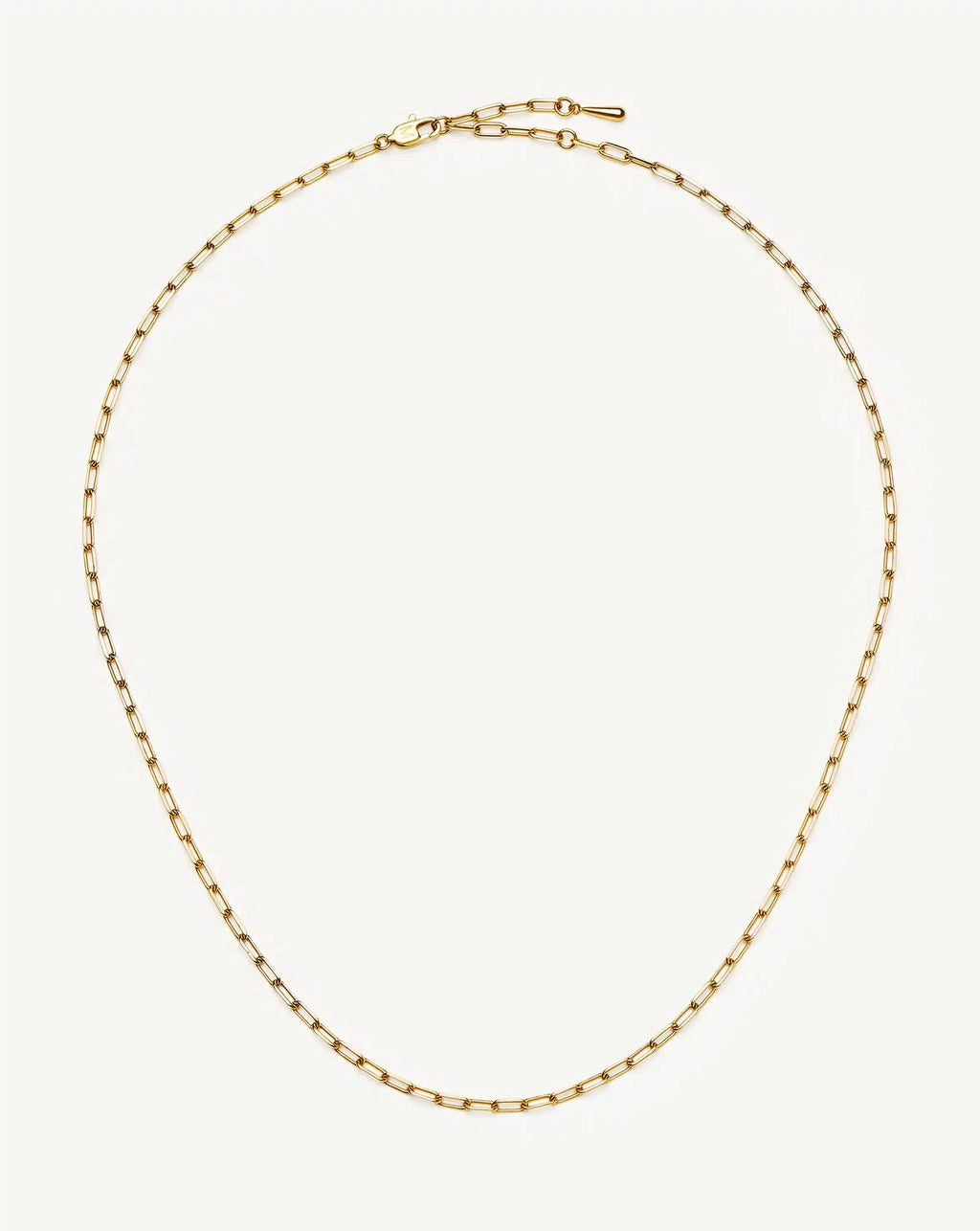 Mini Paperclip Chain Necklace | 18k Gold Plated