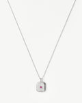 October Birthstone Pendant Necklace | Pink Tourmaline/October