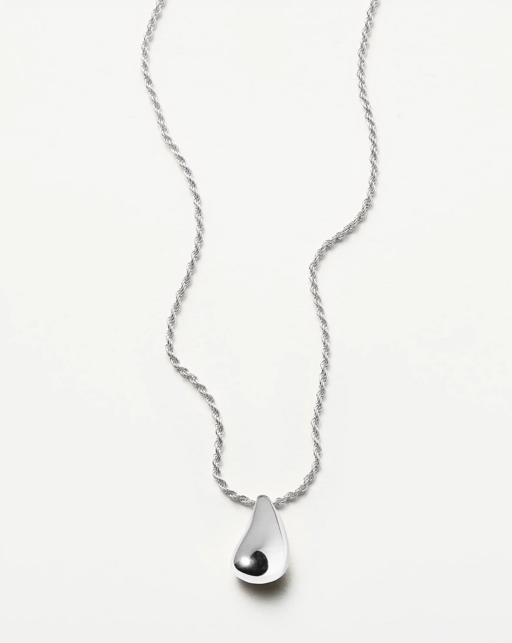 Savi Sculptural Droplet Pendant Necklace | Sterling Silver
