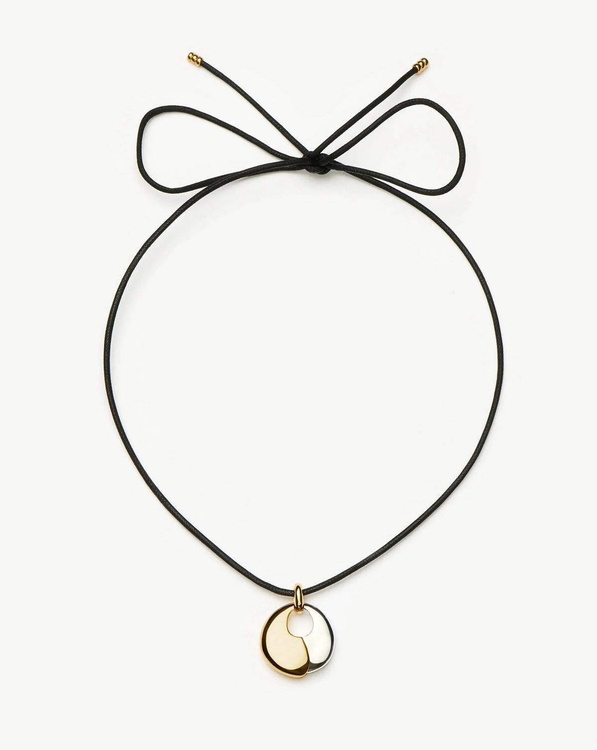 Sculptural Pebble Pendant Necklace Set | Mixed Metal