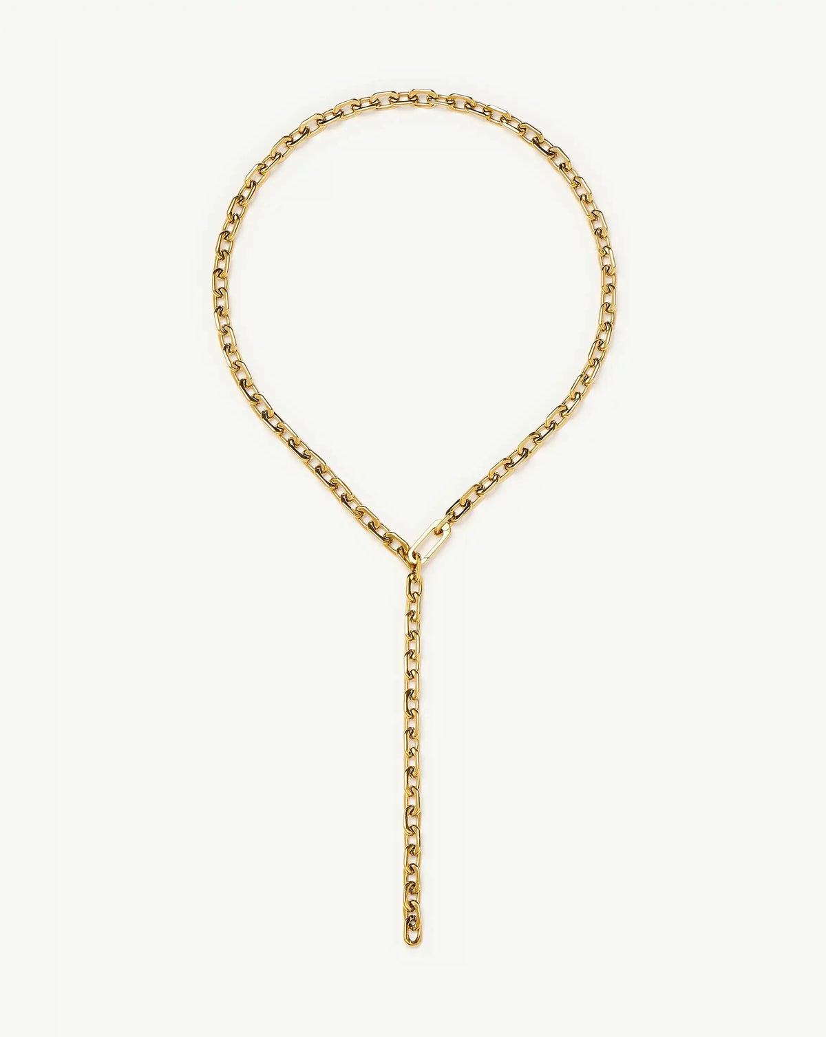 Square Paperclip Chain Necklace | 18k Gold Plated