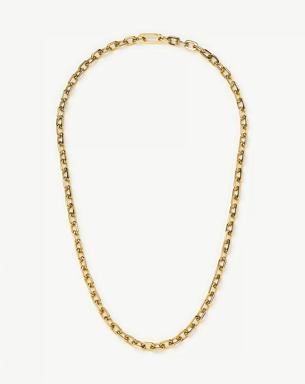 Square Paperclip Chain Necklace | 18k Gold Plated