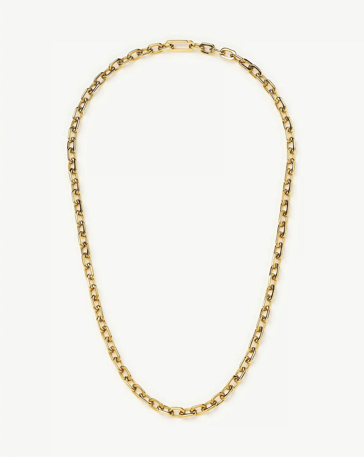 Square Paperclip Chain Necklace | 18k Gold Plated