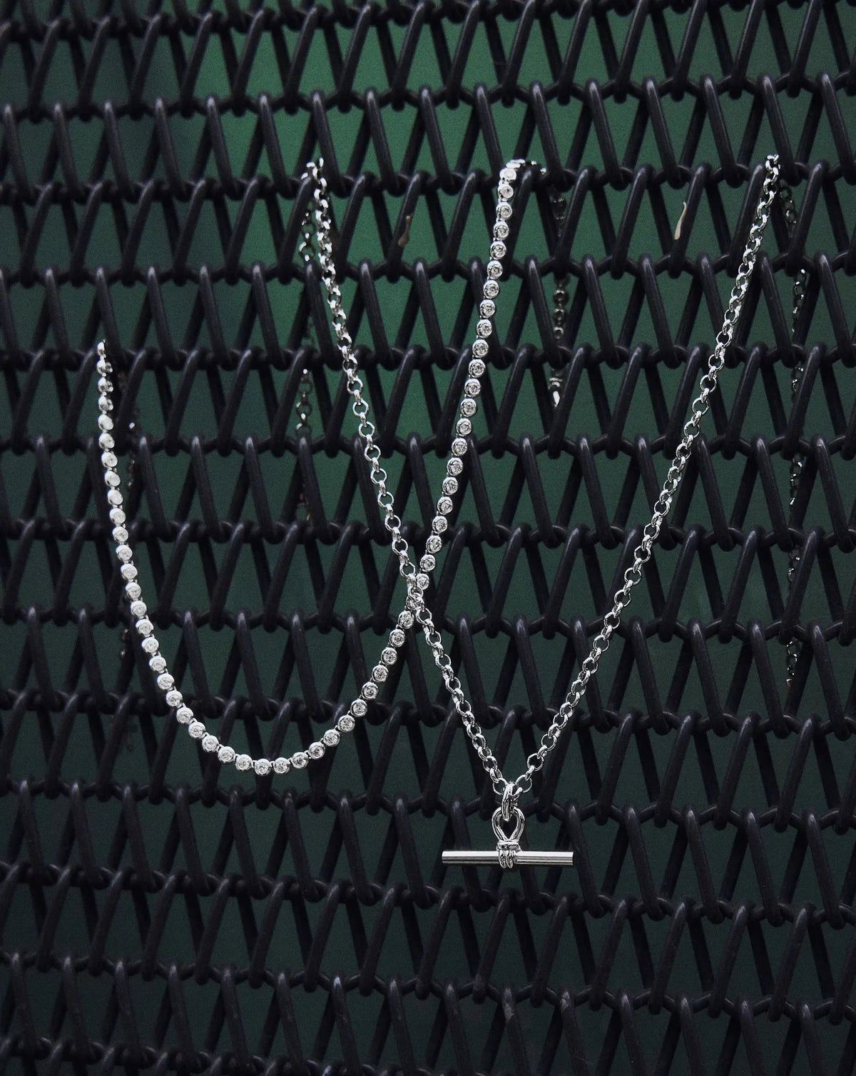 Tennis Round Necklace | Silver Plated/Cubic Zirconia