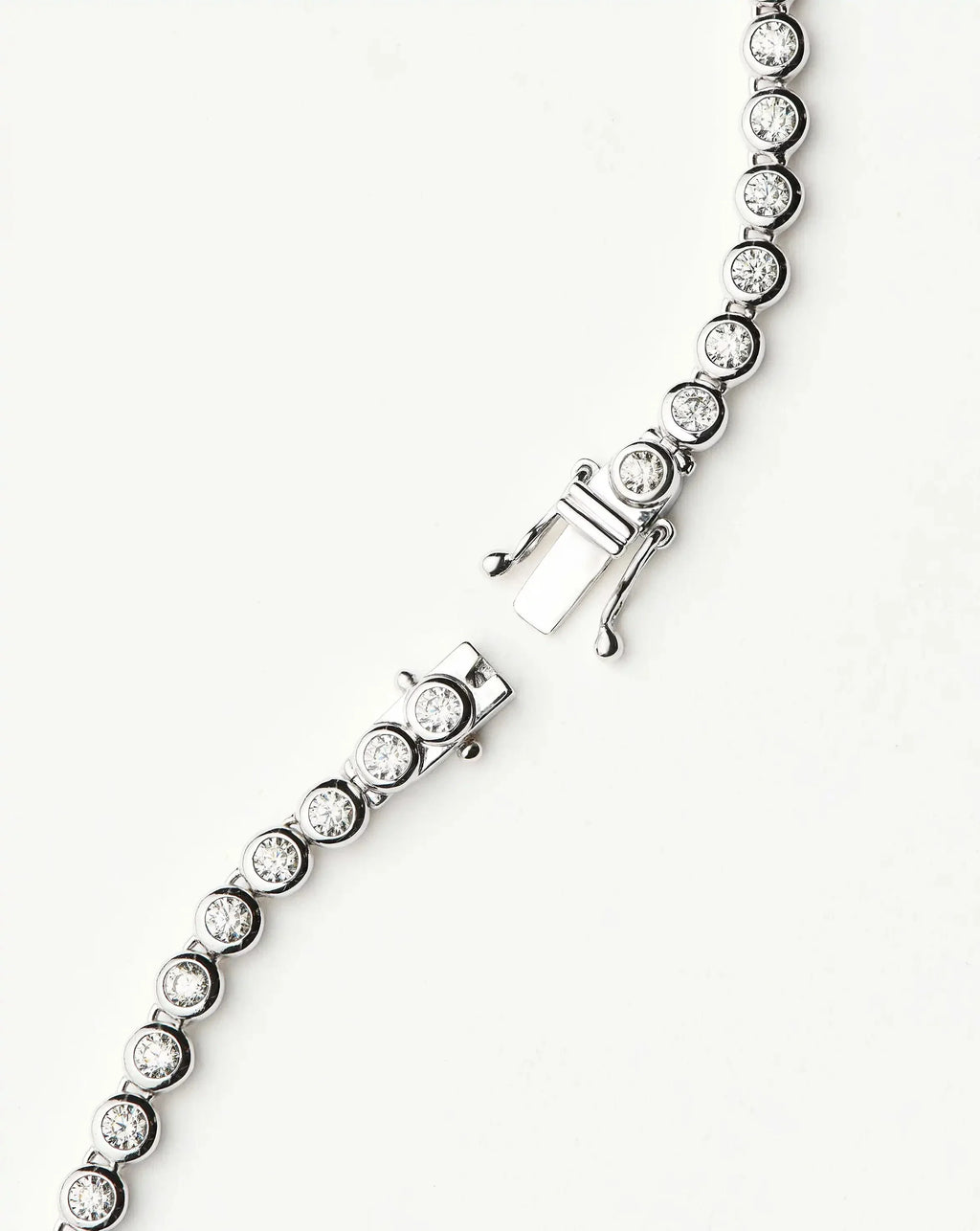Tennis Round Necklace | Silver Plated/Cubic Zirconia