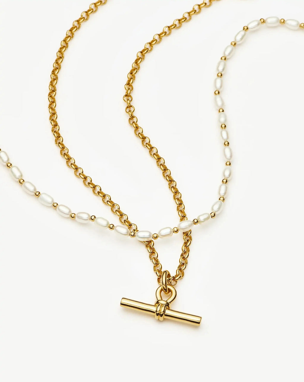 The Andy Pearl Necklace Set | 18k Gold Plated/Pearl