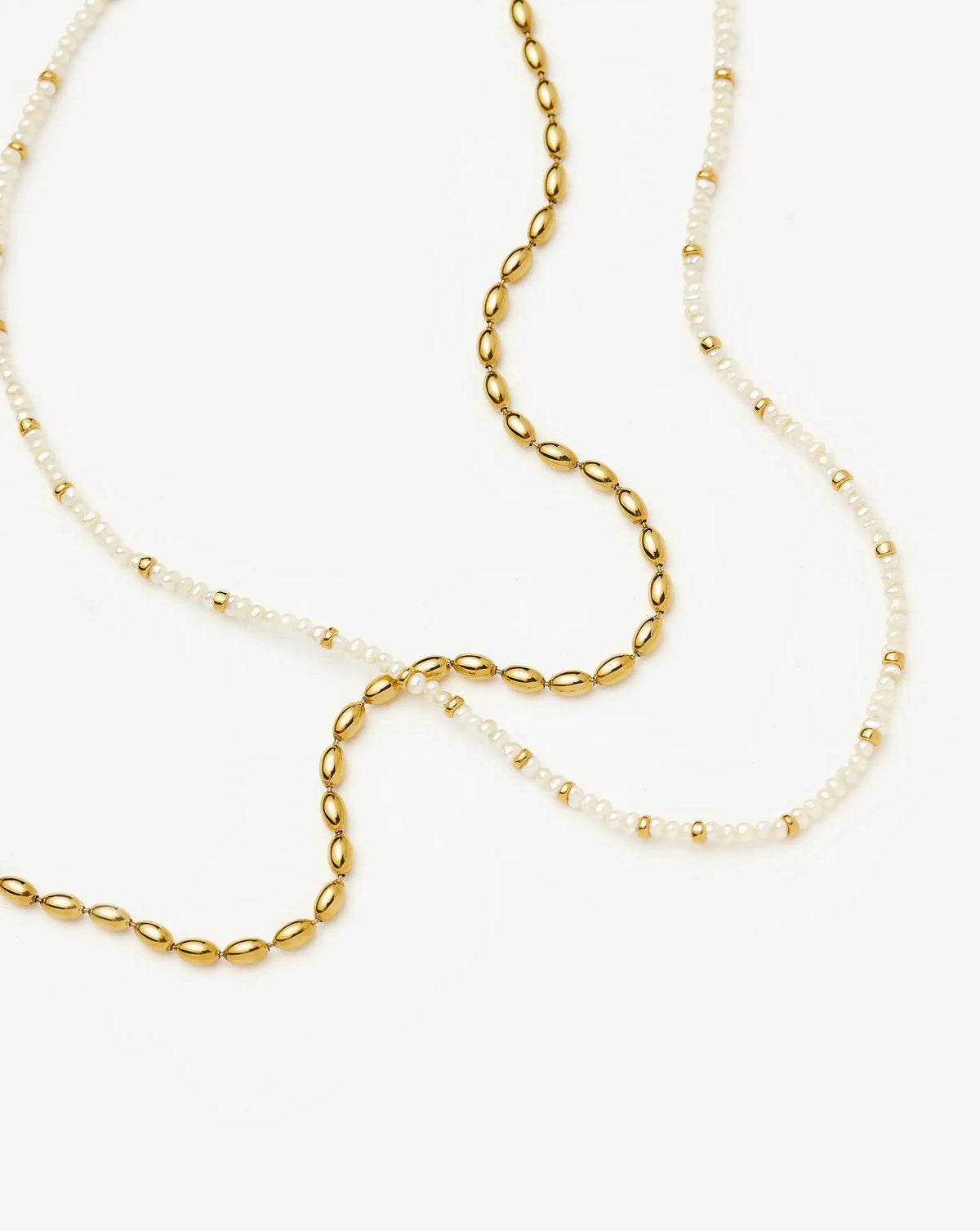 The Pearl-fect Necklace Set | 18k Gold Plated