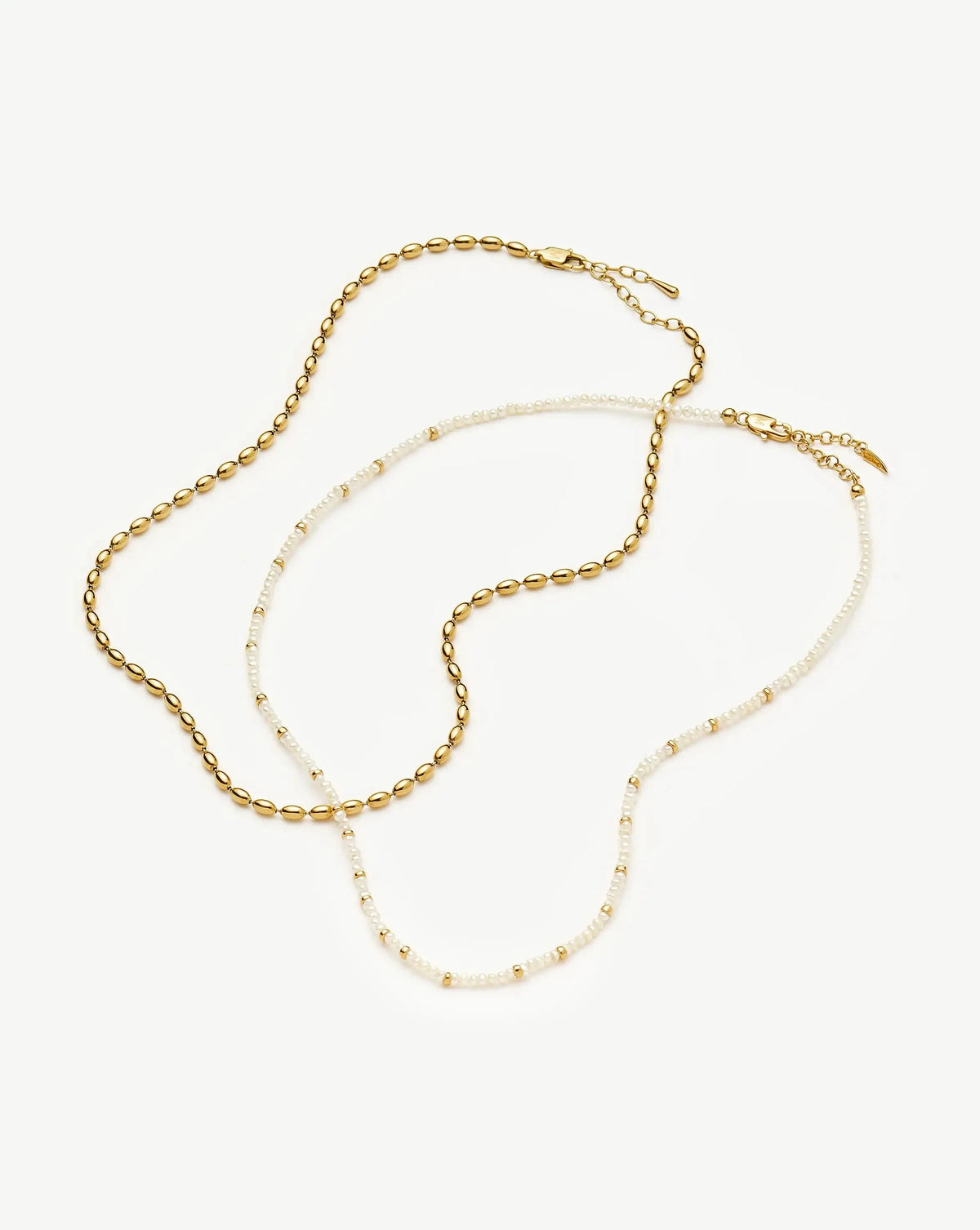 The Pearl-fect Necklace Set | 18k Gold Plated