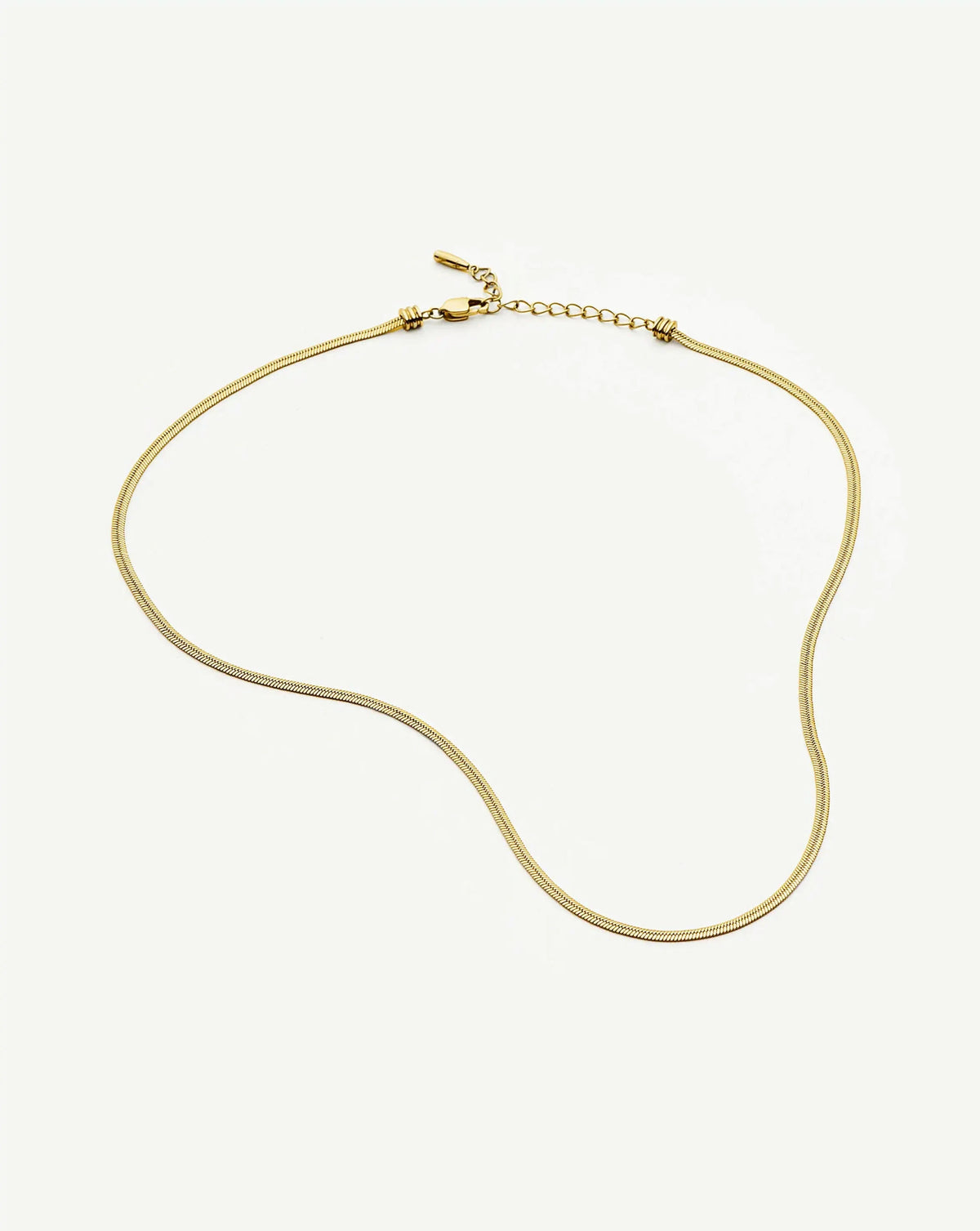 Thin Snake Chain Necklace | 18k Gold Plated